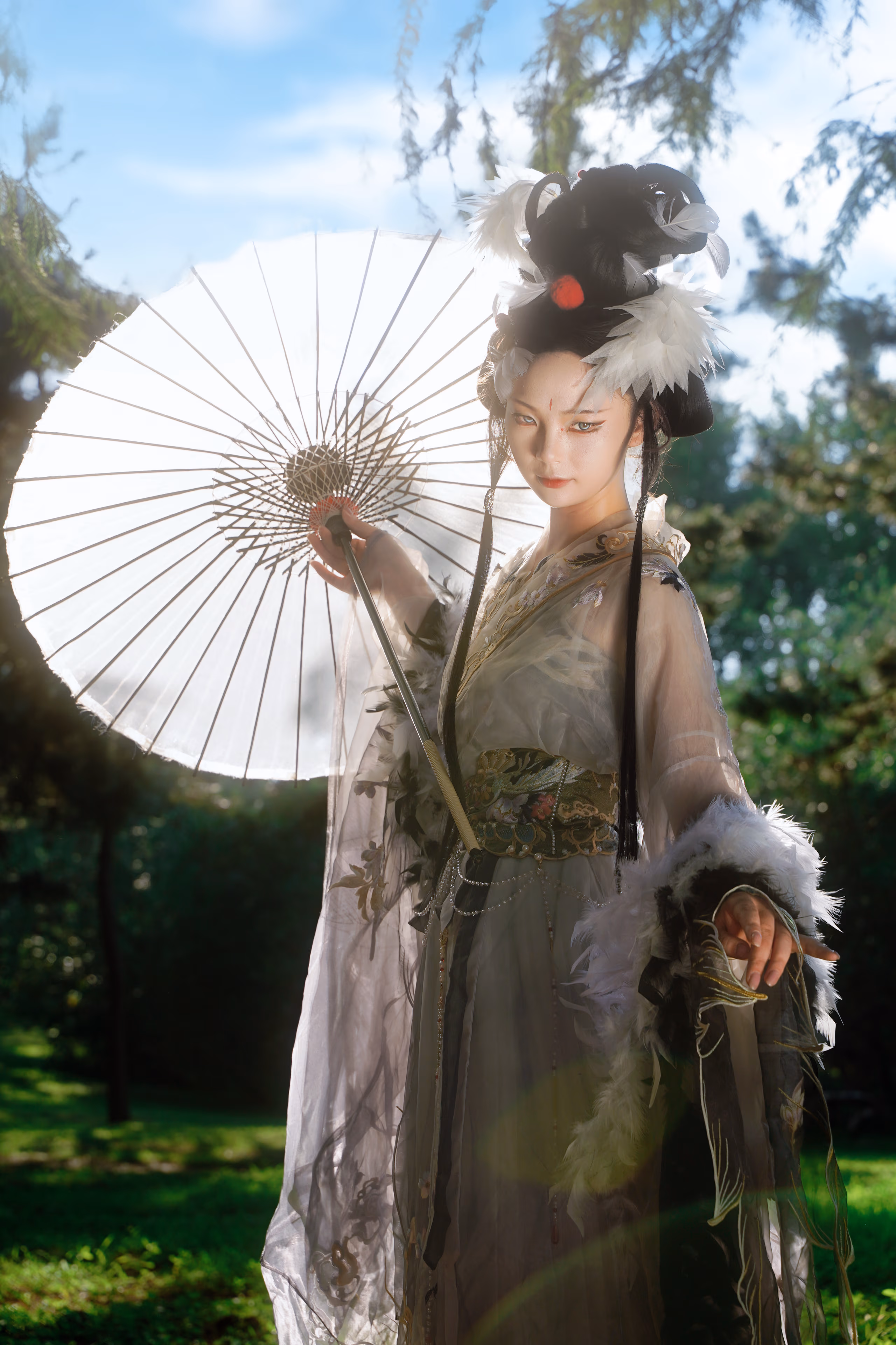 共青森林仙鹤汉服，上海，2024年，中国国风摄影作品