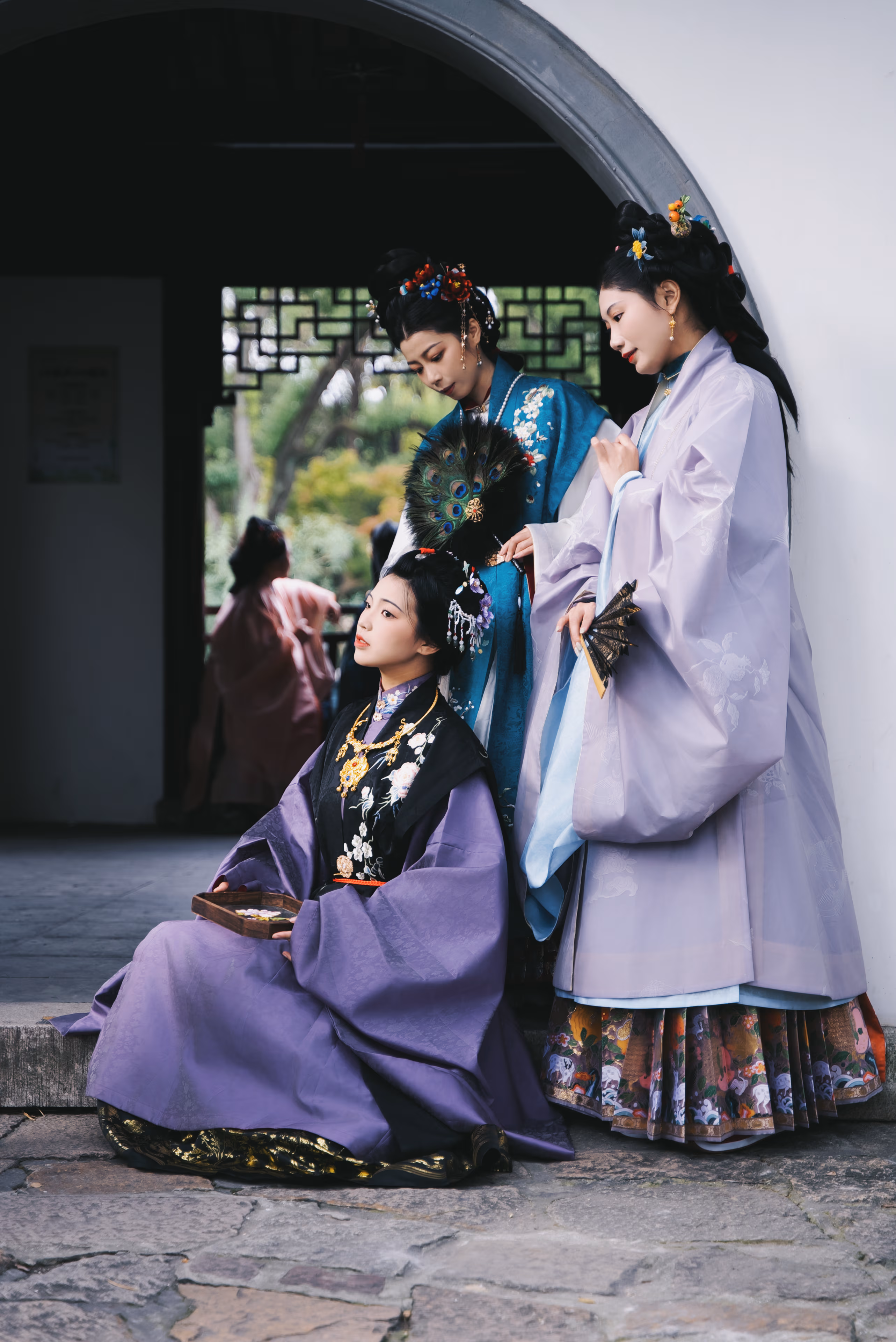 古猗园汉服群像，上海，2024年，中国国风摄影作品