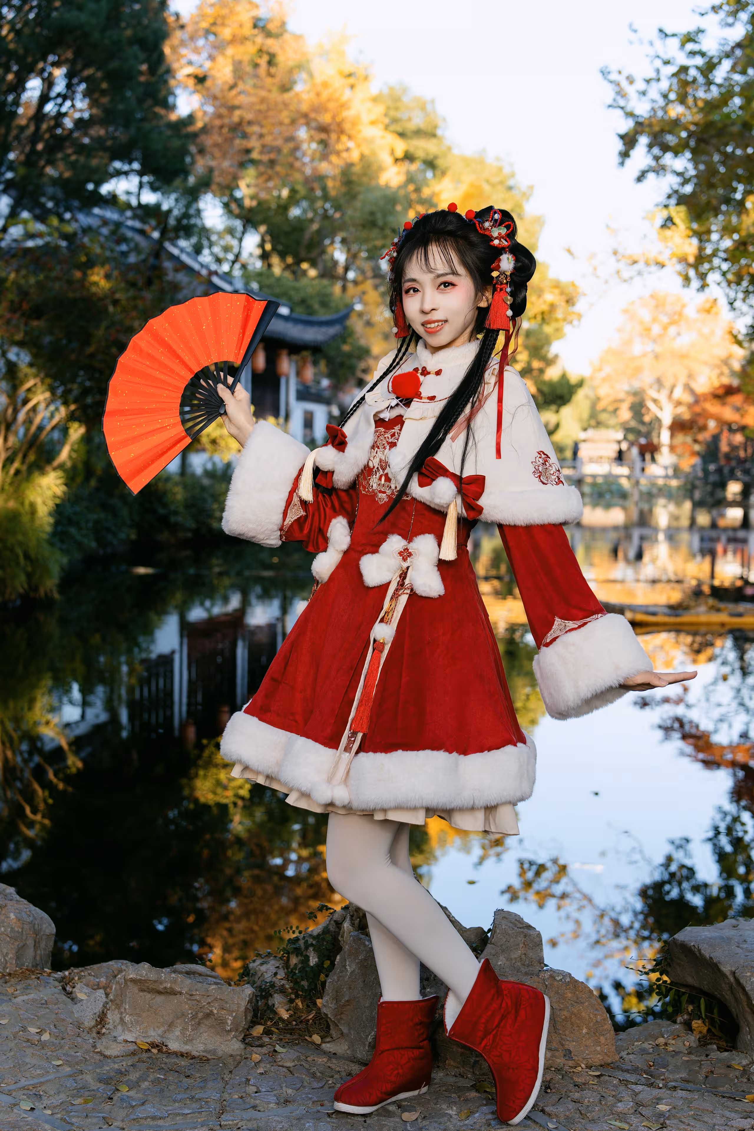 古猗园新年汉服，上海，2025年，中国国风摄影作品