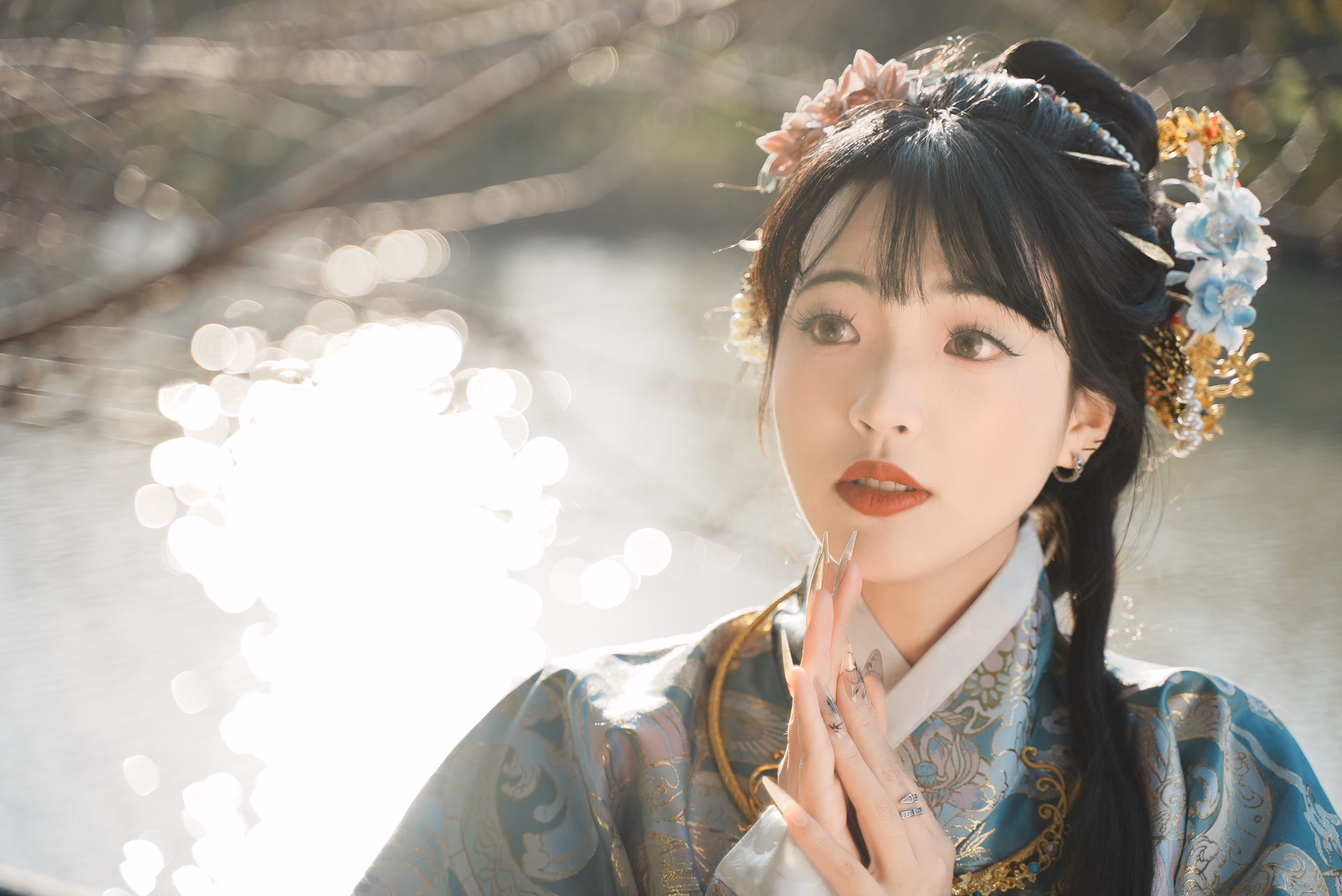 世纪公园明制汉服，上海，2024年，中国国风摄影作品