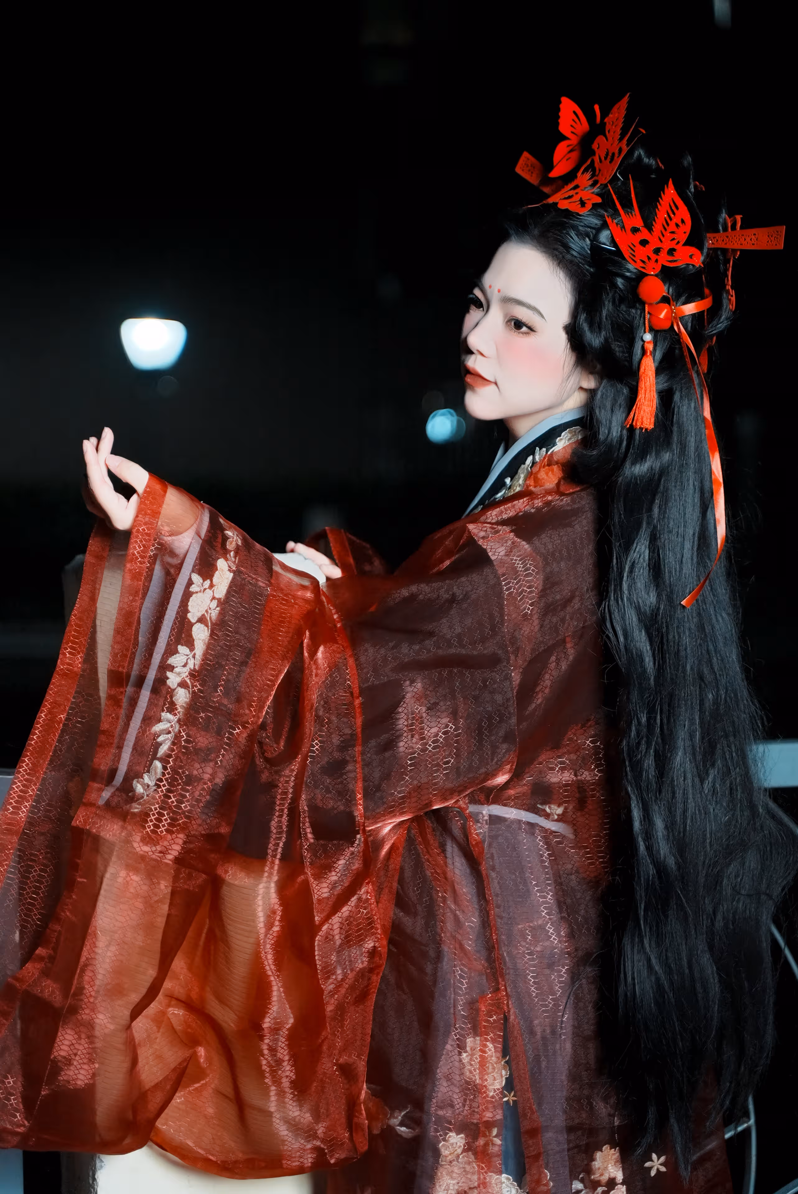纸嫁衣汉服,上海,2024年,中国国风摄影作品