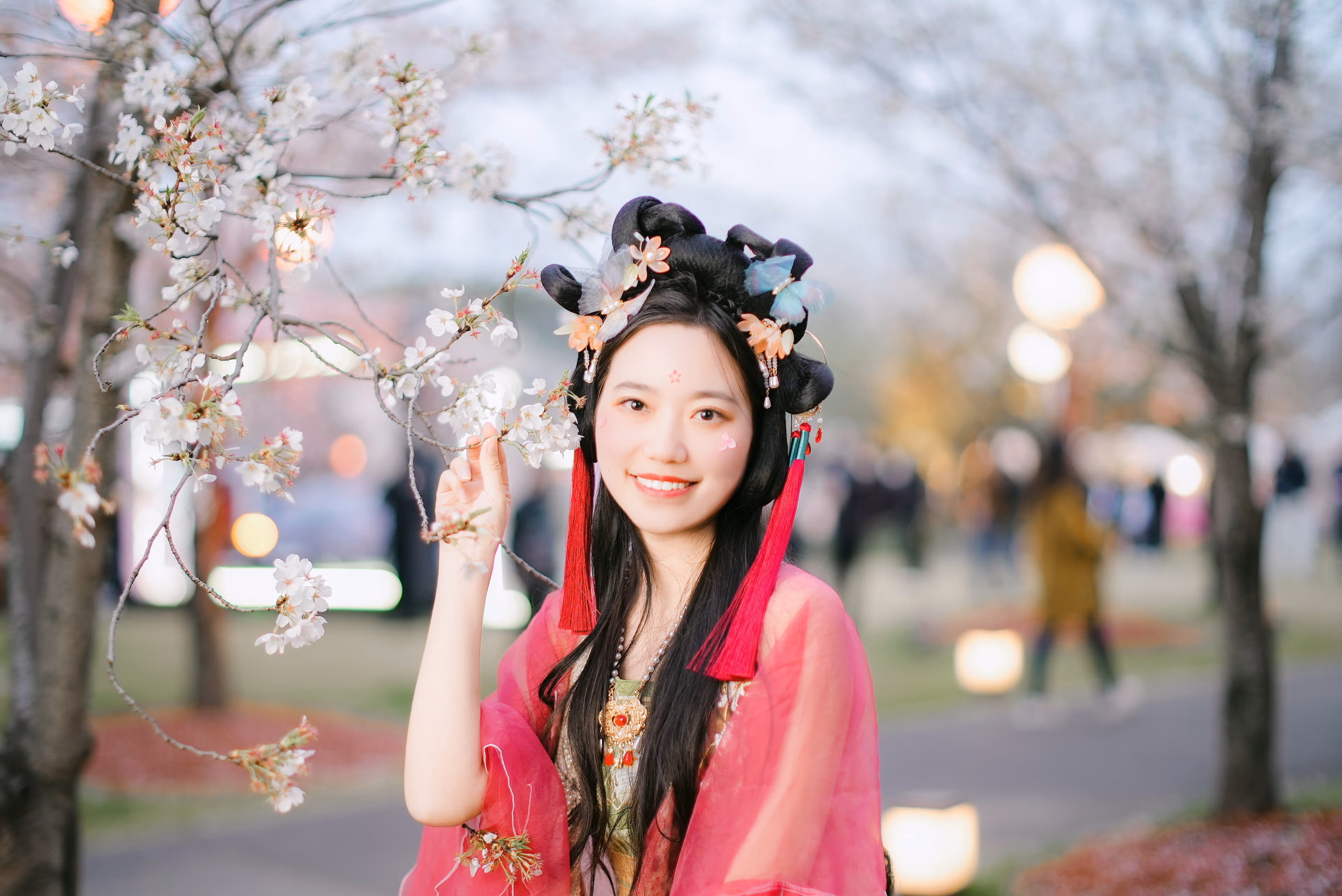 顾村樱花夜景，上海，2025年，人像 · 写真摄影作品